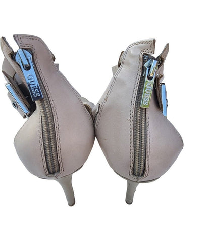 GUESS Beige Gladiator Stiletto Sandals, Size 9 - Sheek Strappy Buckle Design. - I Bought a Yard Sale