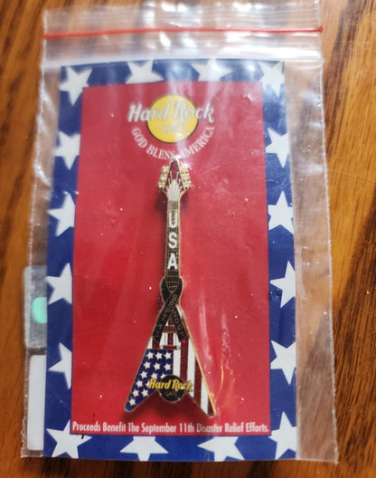 Hard Rock Cafe CHARITY FLAG 9/11/2001 PIN - I Bought a Yard Sale