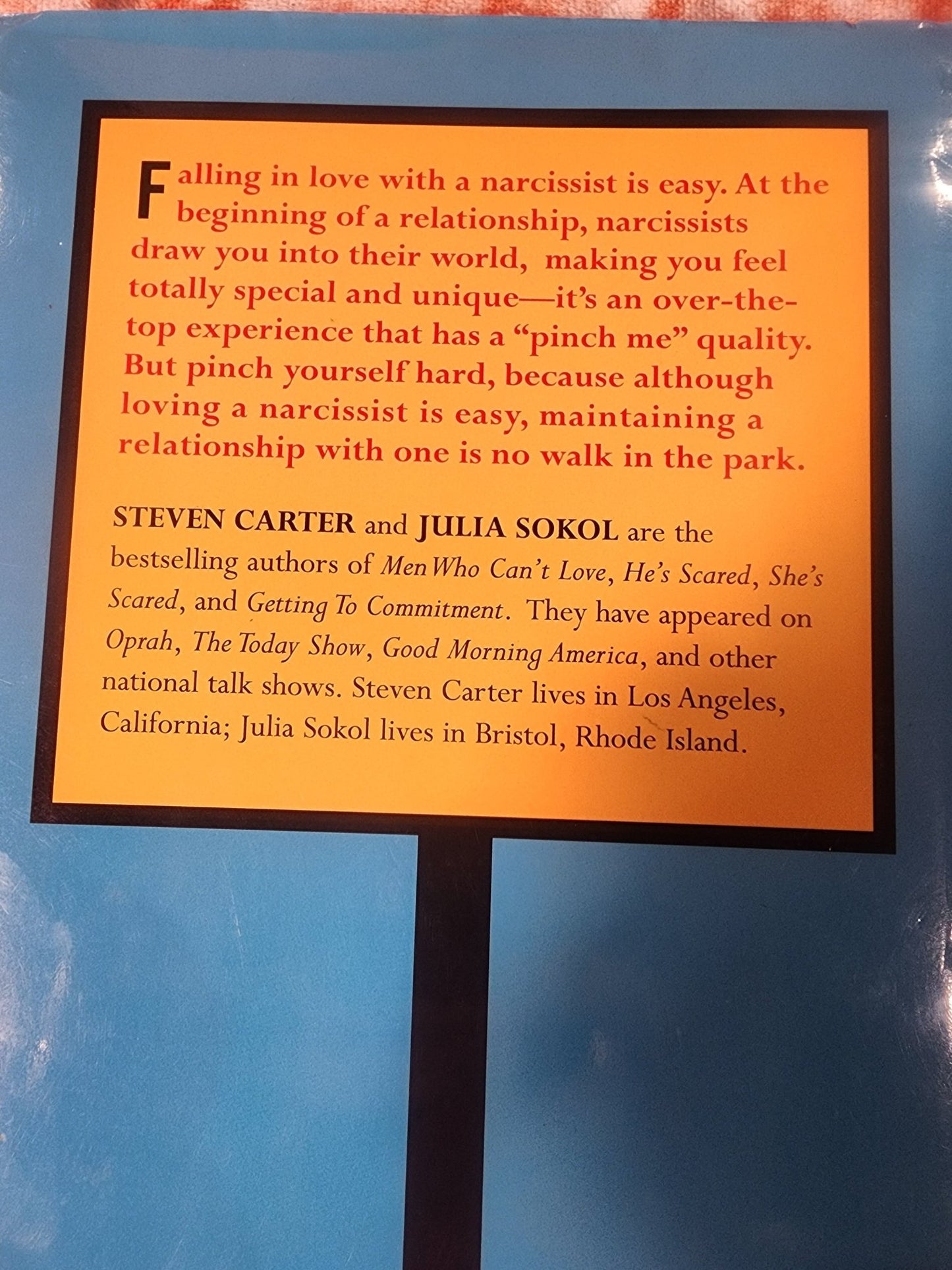 Help! I'M IN love with a Narcissist by Steven Carter & Julia Sokol HB Book - I Bought a Yard Sale