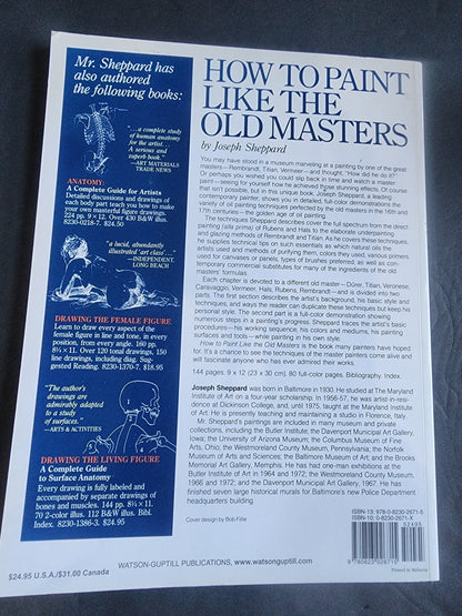 How to Paint Like the Old Masters by Joseph Sheppard softcover art book - I Bought a Yard Sale