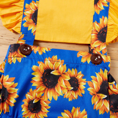 New Girls' Jumpsuit with Suspenders