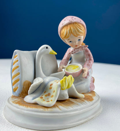 Get Well Soon Porcelain Figurine of Boy Holding Sick Dog. Inspired by Norman Rockwell's Saturday Evening Post Cover: "At the Vets."
