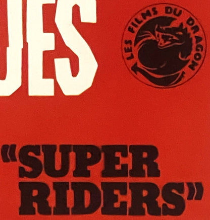 Vintage Belgian Movie Poster Super Riders 🤖 1976 Les 3 Fantastiques Supermen Kamen Rider Tokusatsu