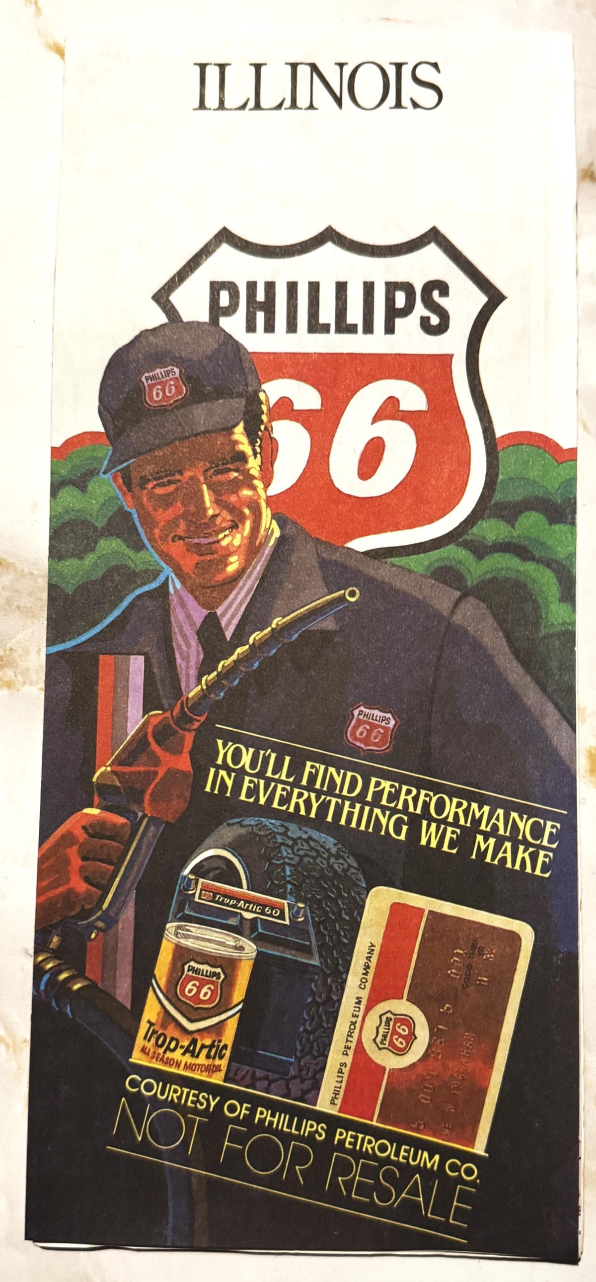 Vintage Blast from the Past Phillips 66 Illinois Coca-Cola Map Treasure