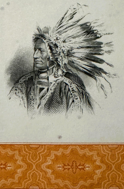 Vintage American Brands Stock Certificate 📜 Native American Chief Vignette, New Jersey Tobacco Americana