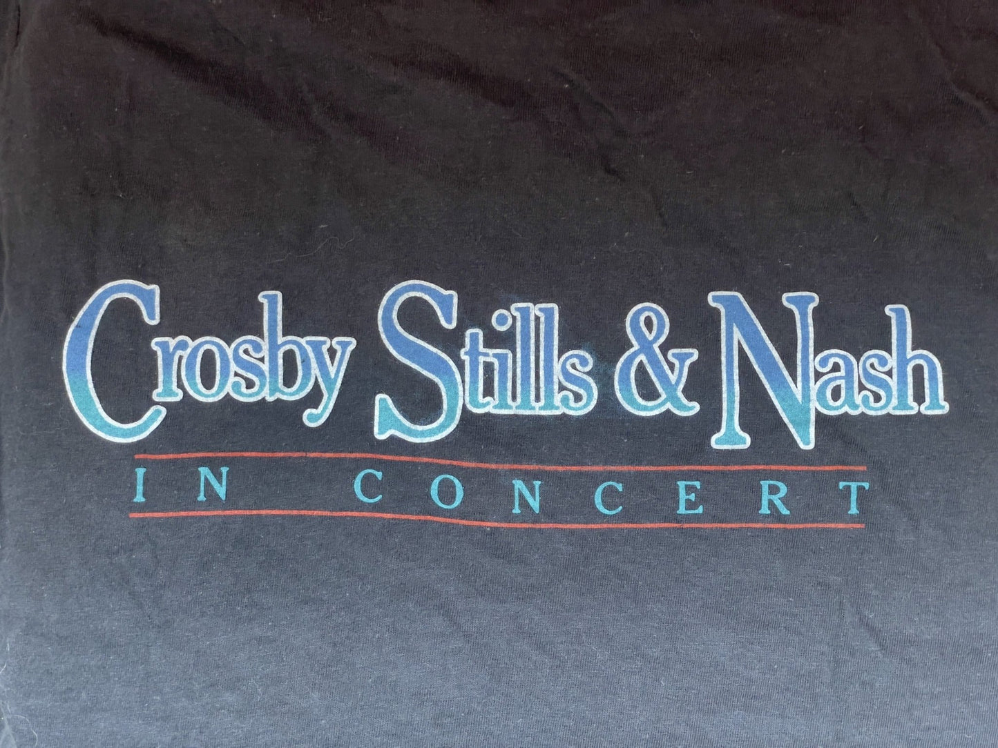 In Concert 1984 2 - Sided Black T-Shirt | Men's 100% Cotton Large Short Sleeve | - I Bought a Yard Sale