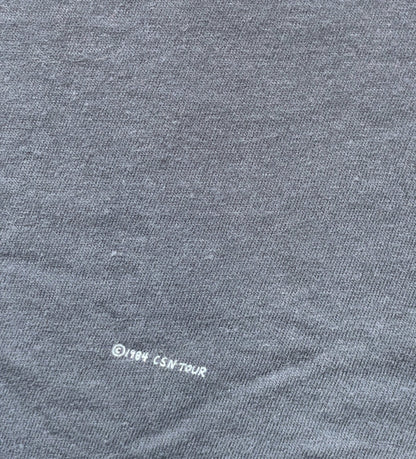 In Concert 1984 2 - Sided Black T-Shirt | Men's 100% Cotton Large Short Sleeve | - I Bought a Yard Sale