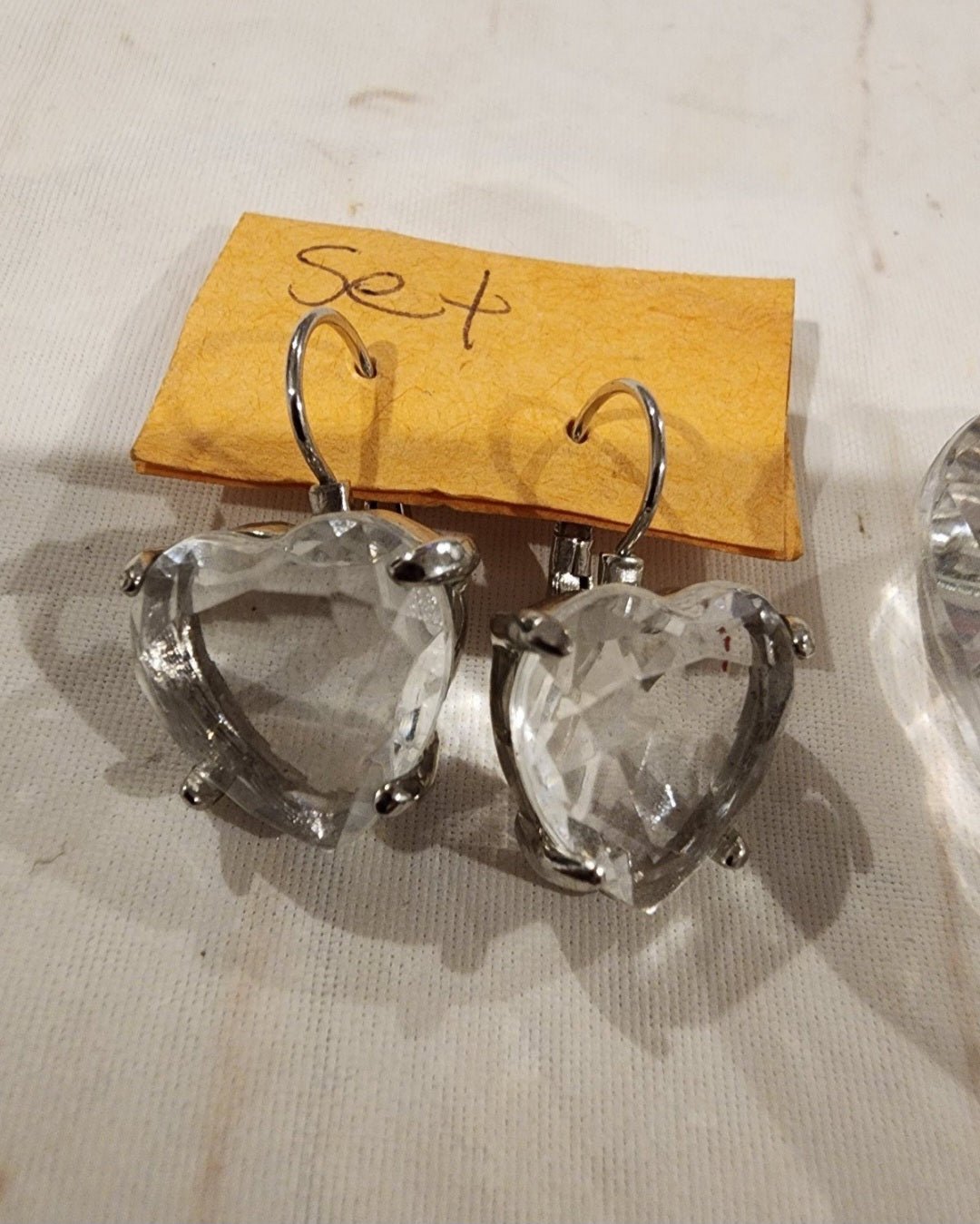 Jewelry Set Matching Adjustable Heart Ring Earrings & Pendent - I Bought a Yard Sale