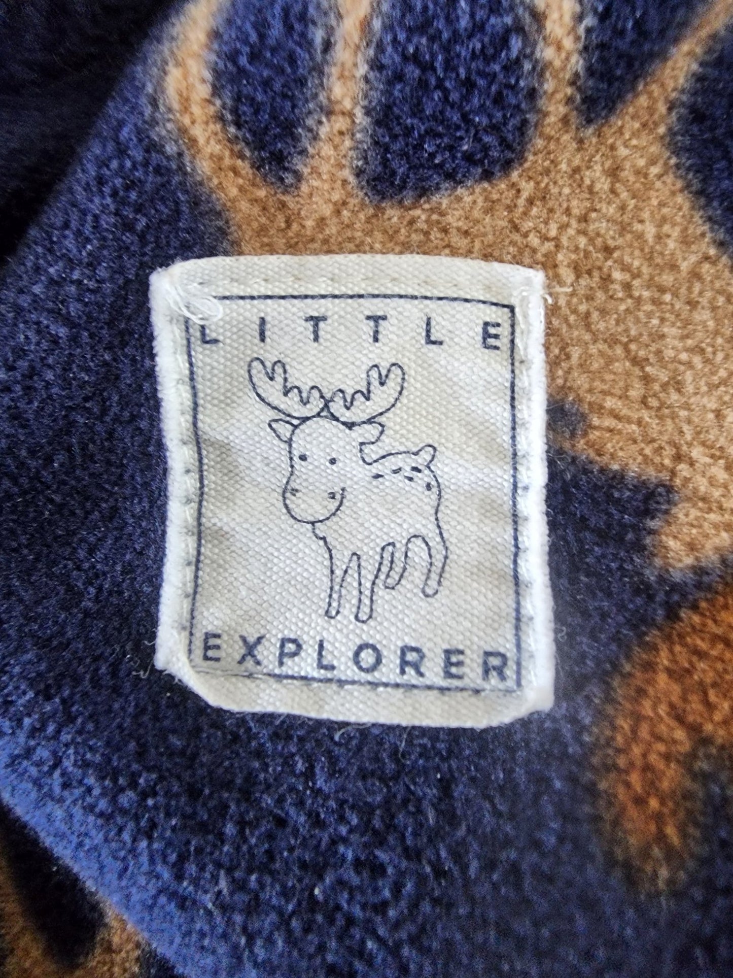 Just One You Carters One Piece Jumpsuit Fleece Size 12 Months Hooded with Moose - I Bought a Yard Sale