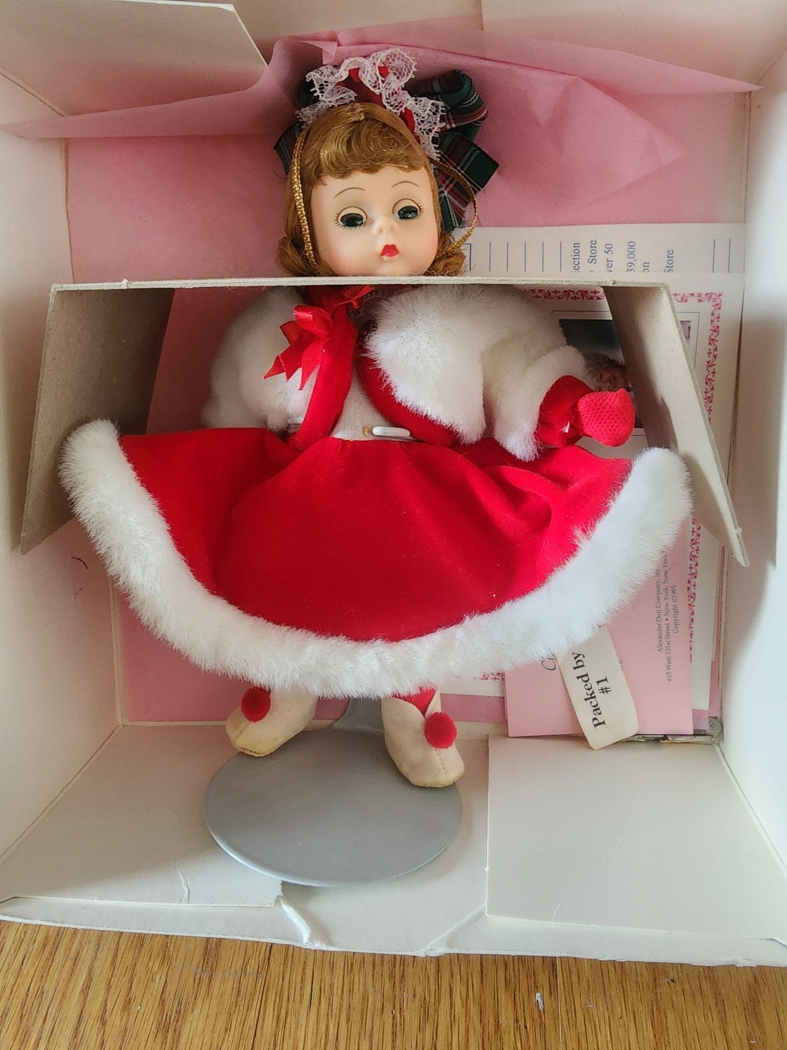 Madame Alexander Doll Winter Fun 10357, w/Tags, Reg Cards & Custom Stand & box - I Bought a Yard Sale