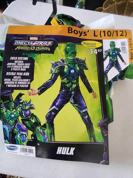 Marvel Mech Strike HULK Halloween Costume Boys Jumpsuit Armor Mask Size 10/12 L - I Bought a Yard Sale