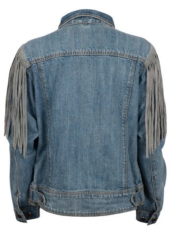 Mason Denim Fringe Jacket - I Bought a Yard Sale