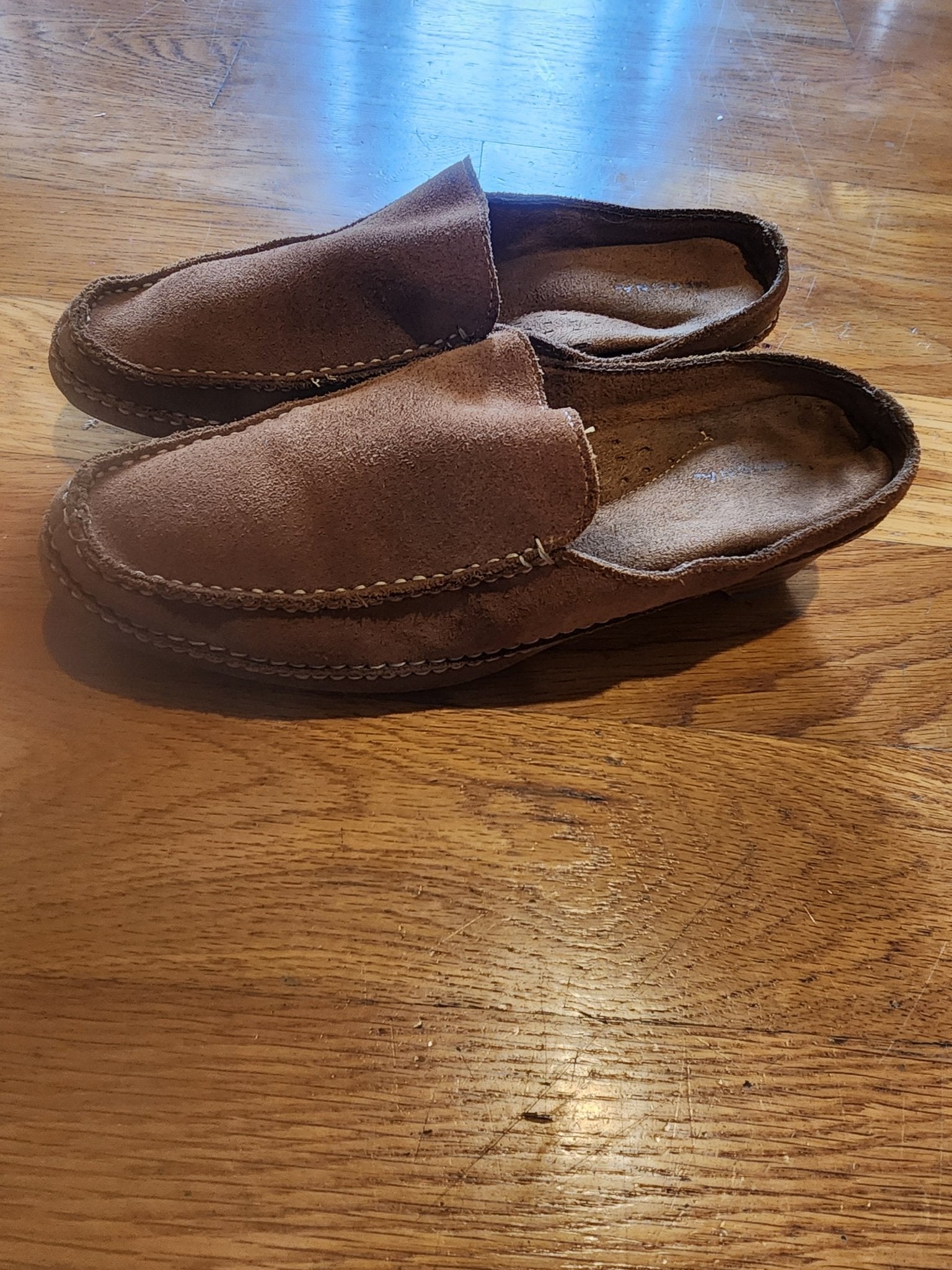 Merona Womens Shoes Size 8 Slip On Mule Loafers Brown Suede - I Bought a Yard Sale