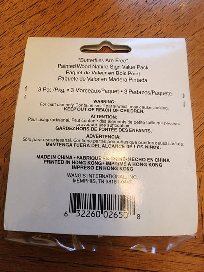 Minature Painted wood nature sign value pack Nature, Butterflies are free, Welco - I Bought a Yard Sale
