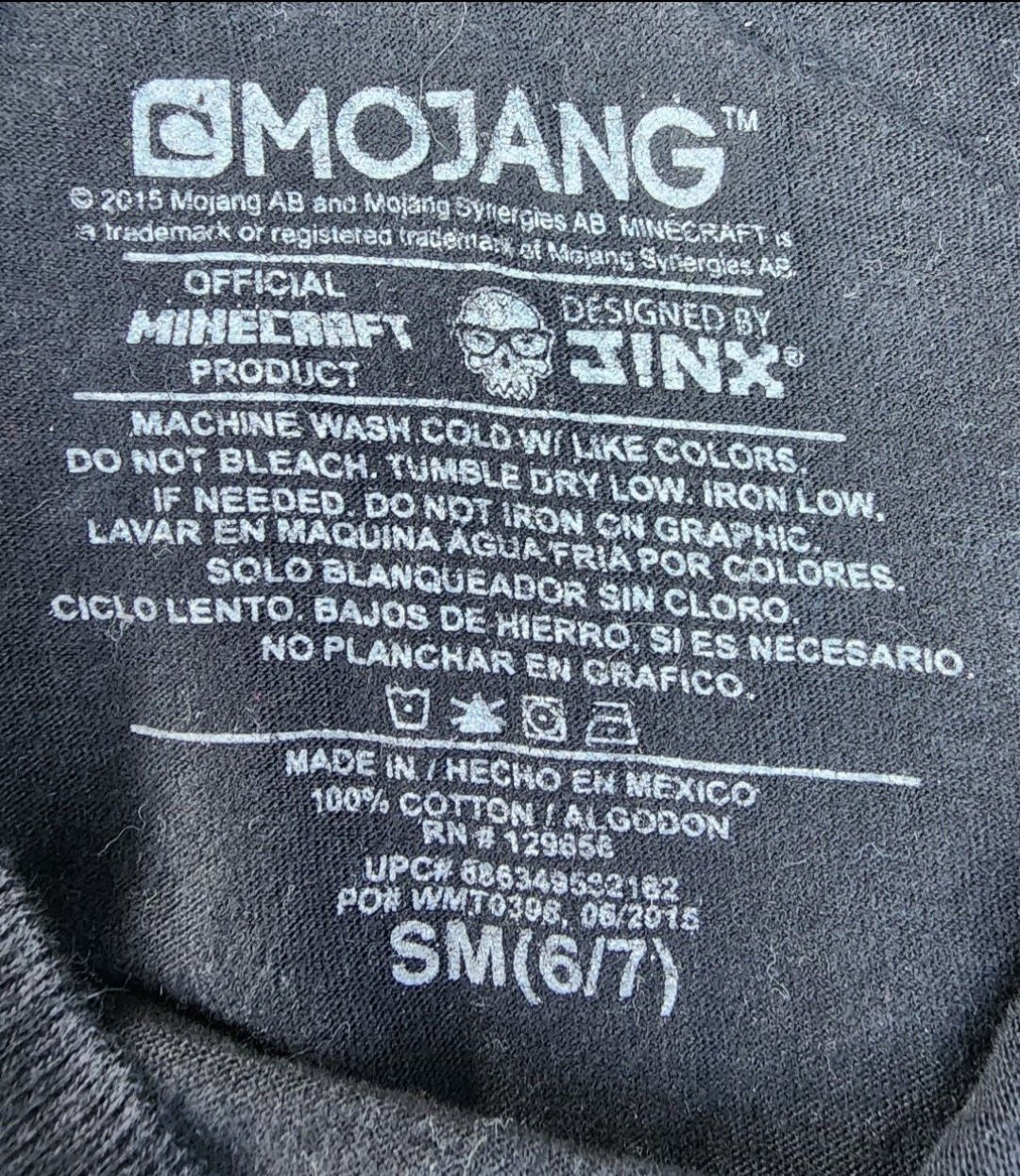 Minecraft boys youth small S black Mojang 6/7 - I Bought a Yard Sale