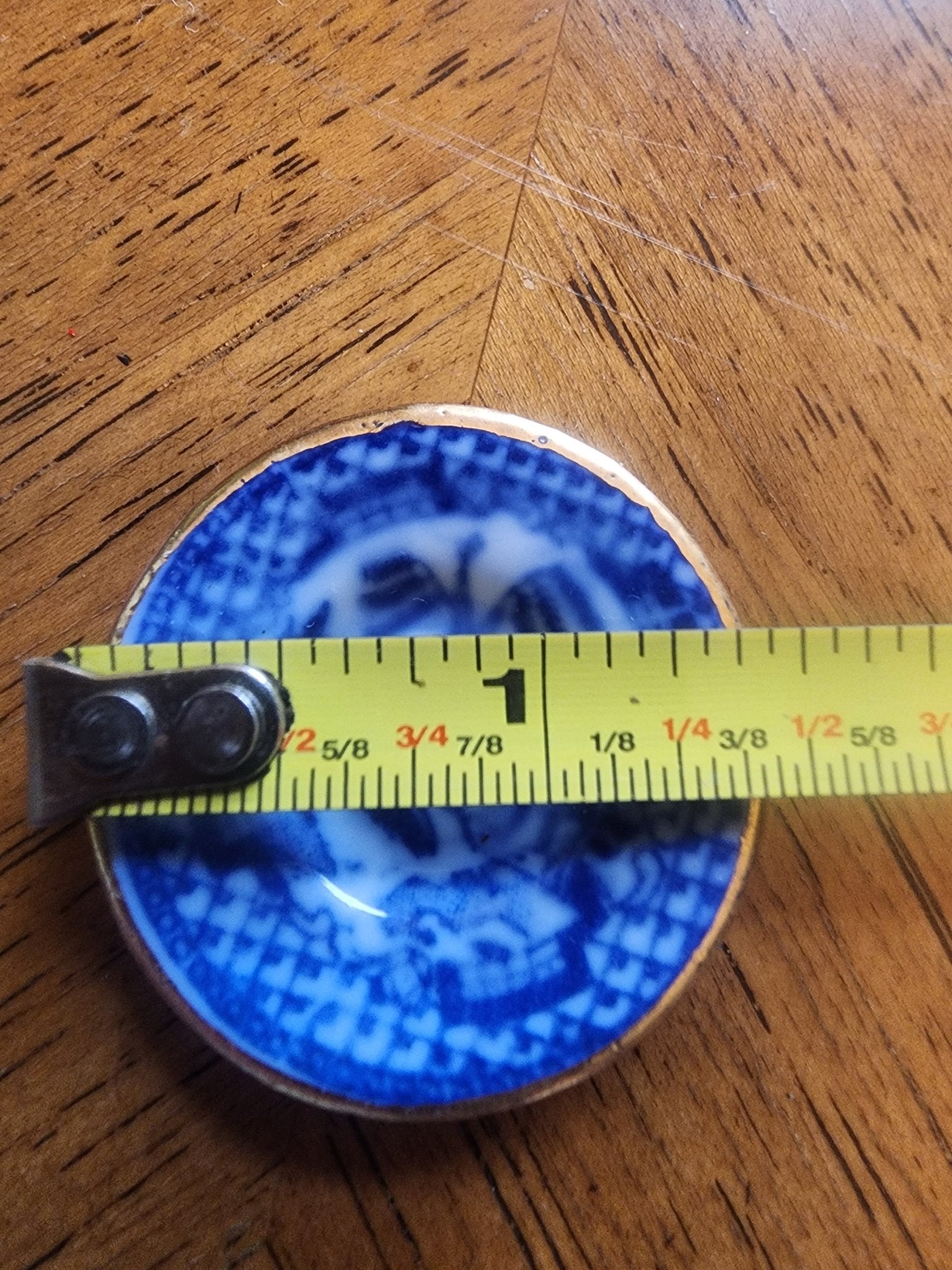 Miniature China teacups and saucer blue & white - I Bought a Yard Sale