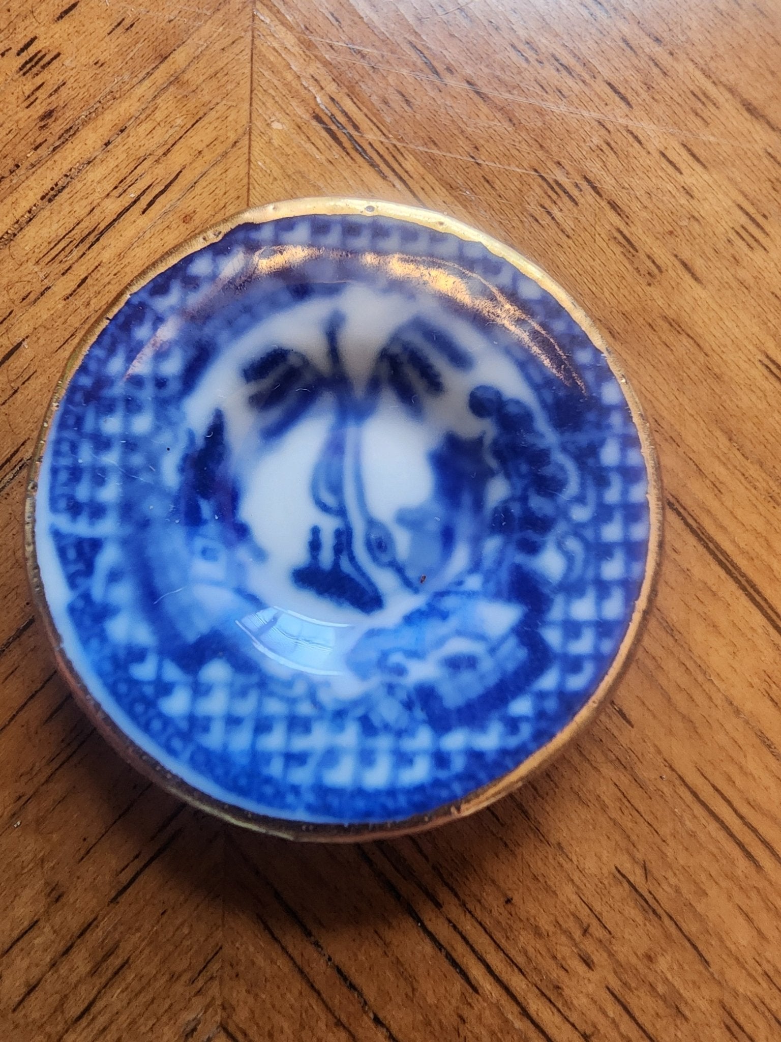 Miniature China teacups and saucer blue & white - I Bought a Yard Sale