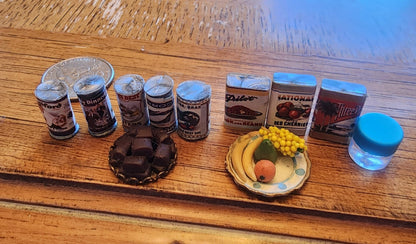 Miniature pantry items for farmhouse Dollhouse. - I Bought a Yard Sale