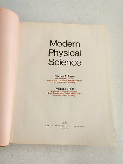 Modern Physical Science Hardback textbook by Charles Payne & William Falls - I Bought a Yard Sale