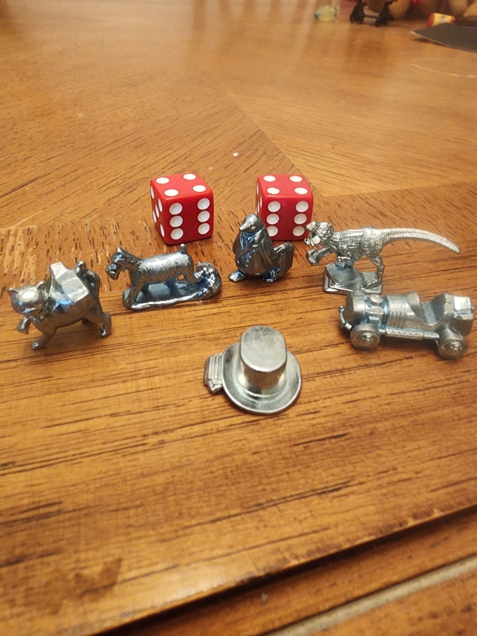 Monopoly Cheaters Edition Replacement Pieces 6 Game Tokens/Movers + 2 Dice 2017 - I Bought a Yard Sale