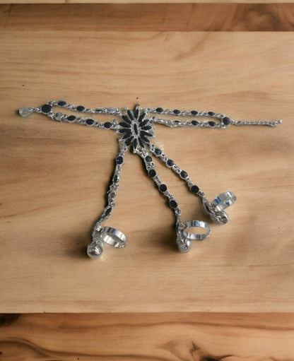 Multi - Layer Hand - Chain Including adjustable Rings & Bracelet With Bells - I Bought a Yard Sale