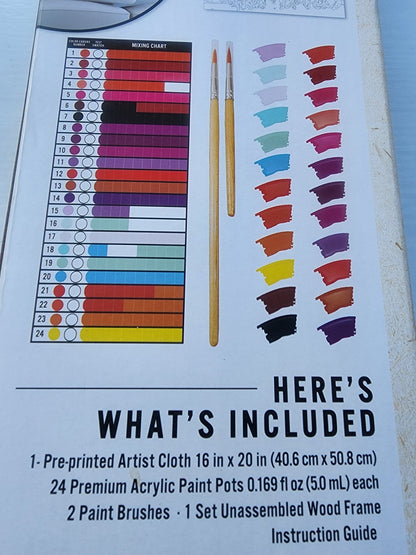 NEW 2020 Artiscapes Sunset Palm Trees Paint By Number Kit 16x20 w/ Wood Frame - I Bought a Yard Sale