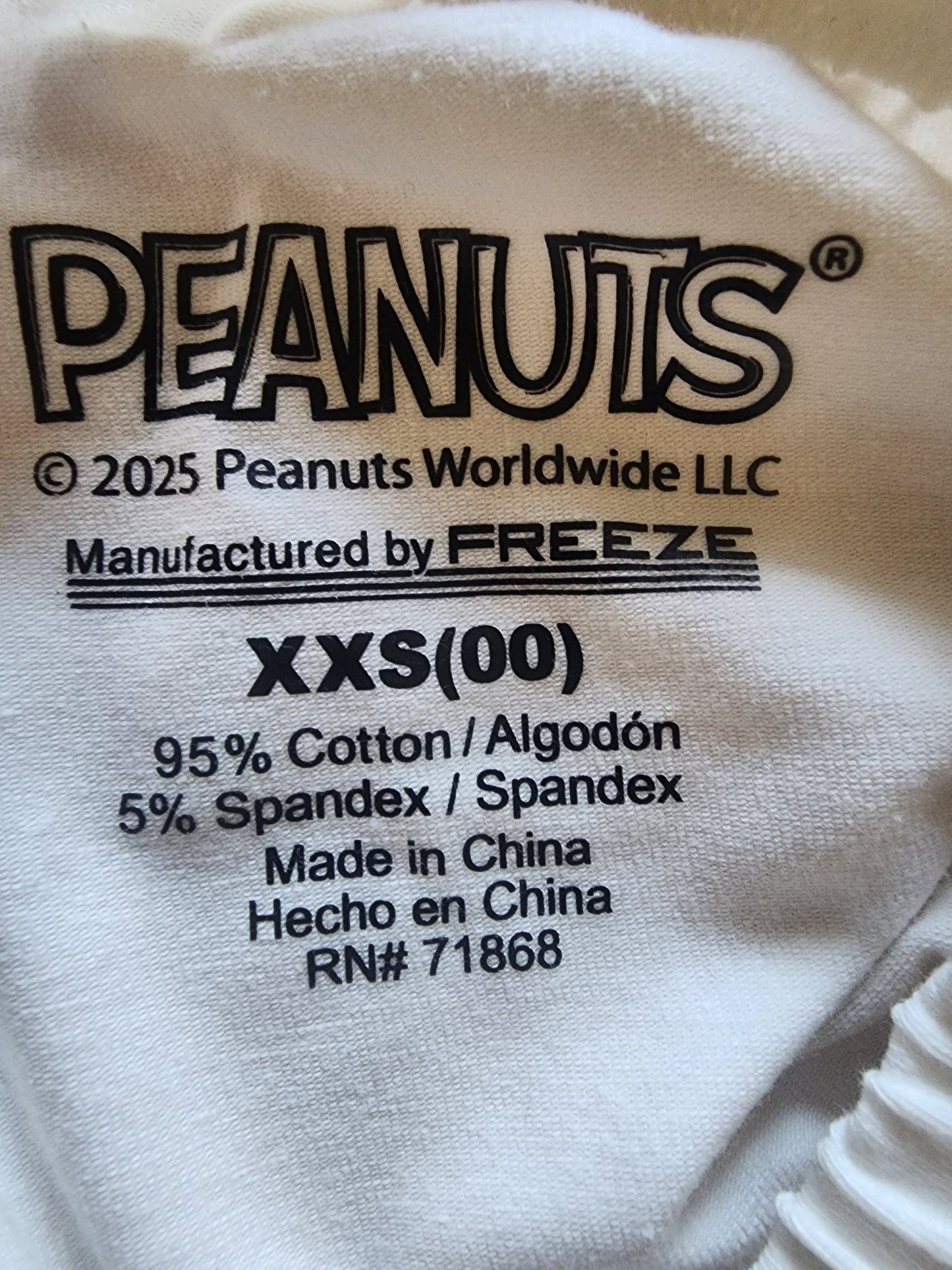 New Snoopy Peanuts off white shorts XXS 0 - I Bought a Yard Sale
