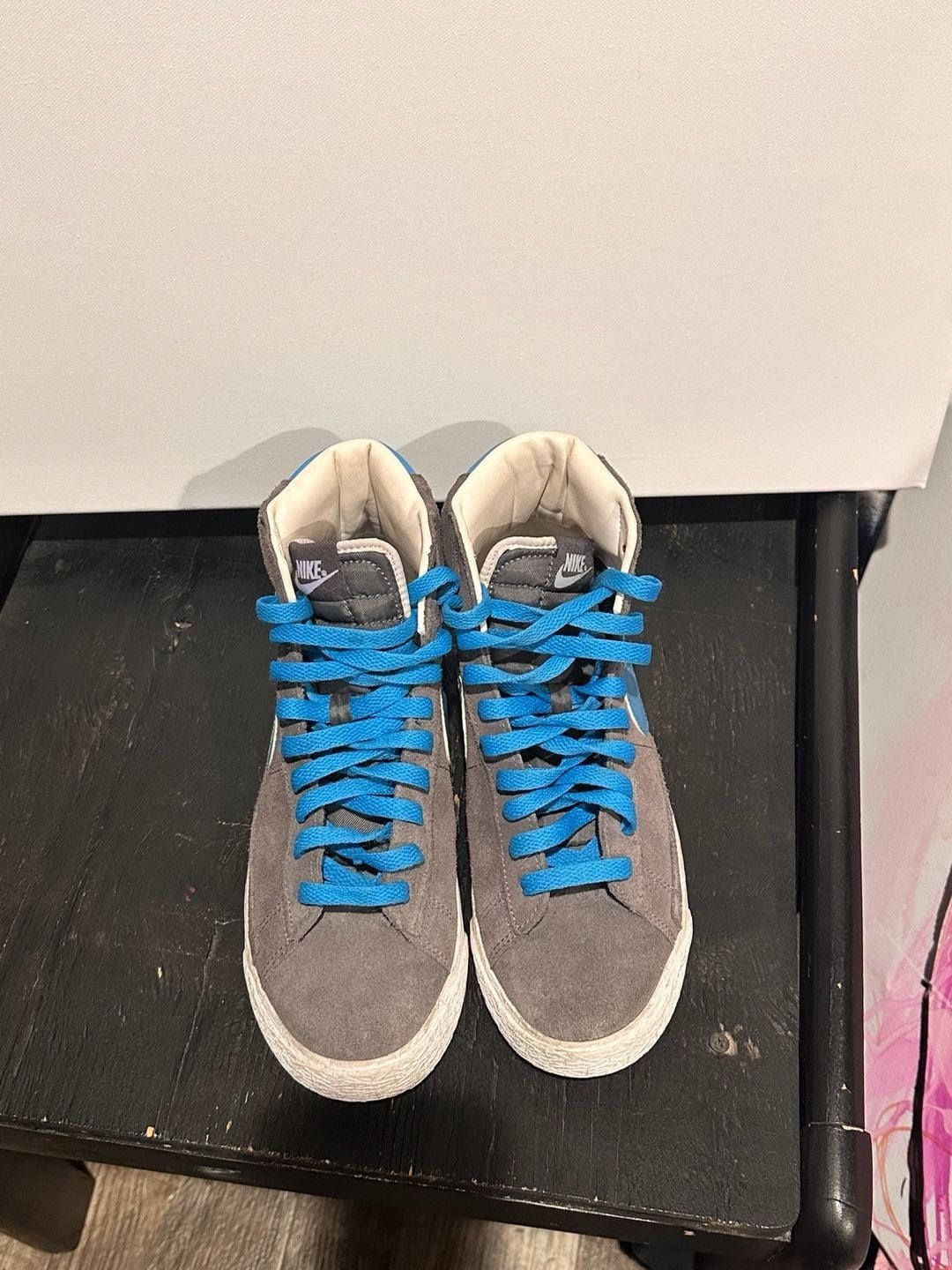 Nike Blazer Mid Vintage GS Grey Suede Photo Blue - I Bought a Yard Sale