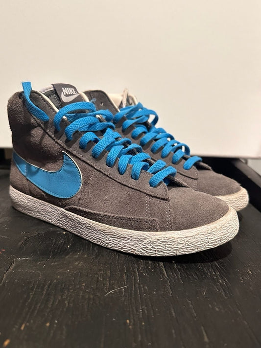 Nike Blazer Mid Vintage GS Grey Suede Photo Blue - I Bought a Yard Sale