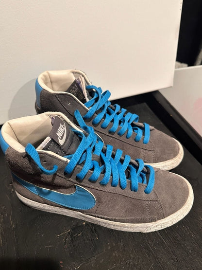 Nike Blazer Mid Vintage GS Grey Suede Photo Blue - I Bought a Yard Sale