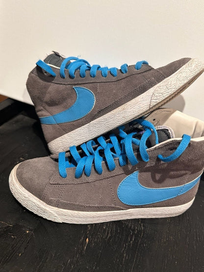 Nike Blazer Mid Vintage GS Grey Suede Photo Blue - I Bought a Yard Sale