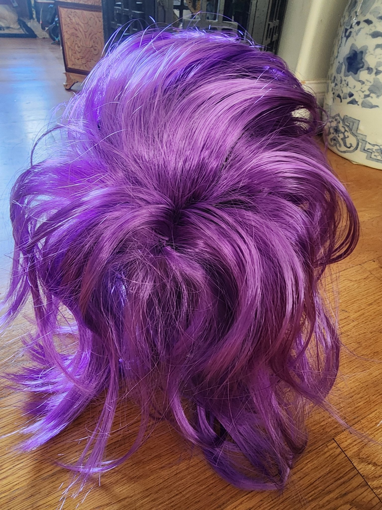 Purple anime wig cosplay or Halloween costume - I Bought a Yard Sale