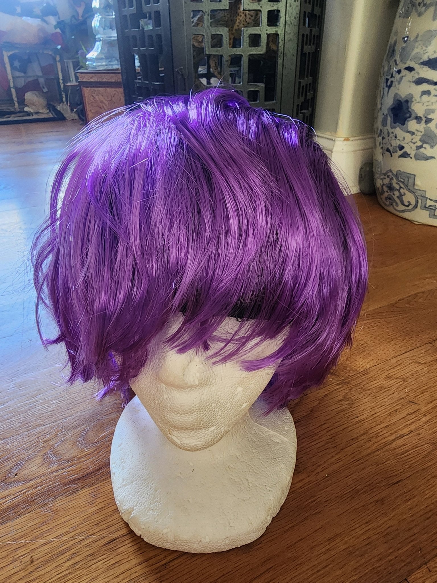Purple anime wig cosplay or Halloween costume - I Bought a Yard Sale