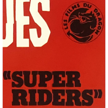 Vintage Belgian Movie Poster Super Riders 🤖 1976 Les 3 Fantastiques Supermen Kamen Rider Tokusatsu