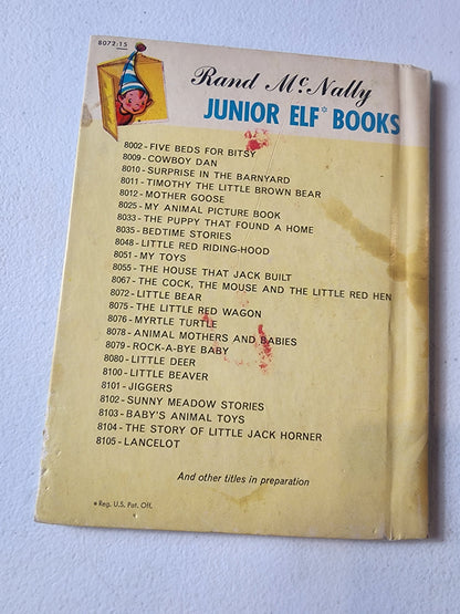 Vintage 1956 A Rand McNally Junior Elf Book Little Bear Picture Storybook