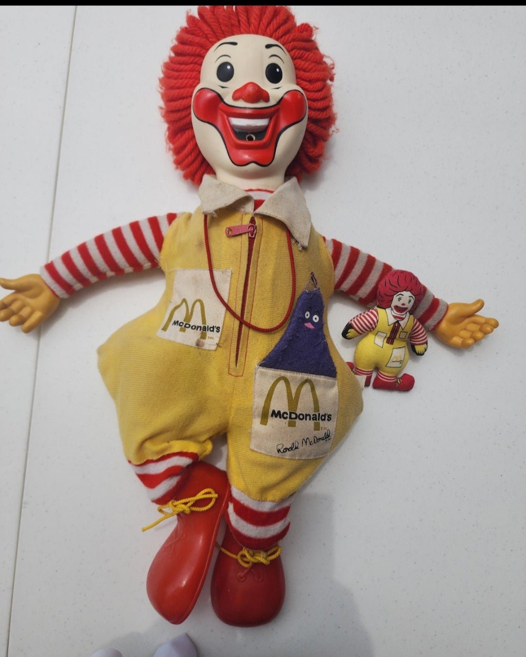 RONALD McDONALD Doll 21" - Hasbro - 1978 & 5" doll - I Bought a Yard Sale