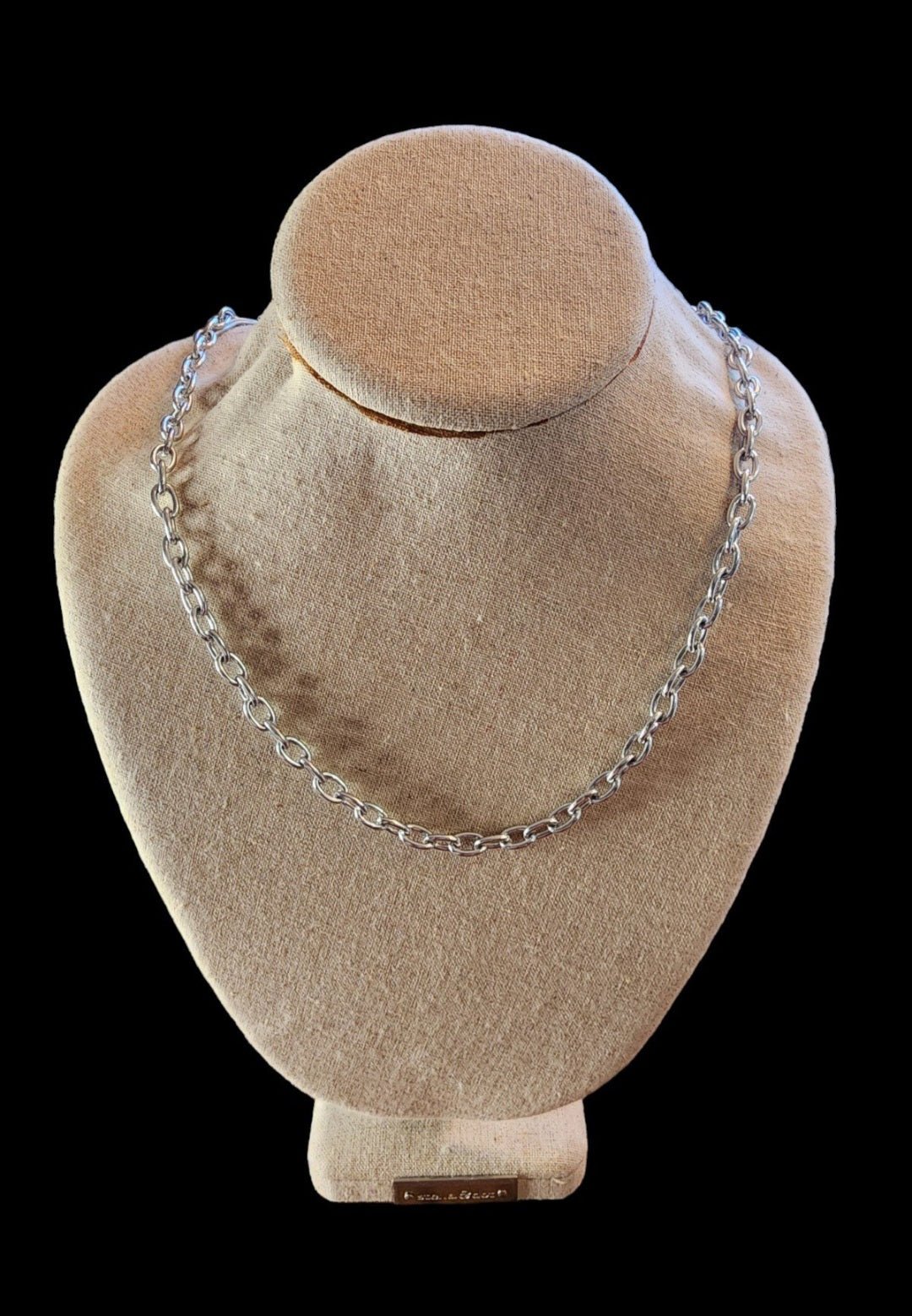 Rope Chain light weight necklace silver tone - I Bought a Yard Sale