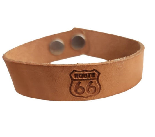 Route 66 Genuine Leather Bracelet - I Bought a Yard Sale