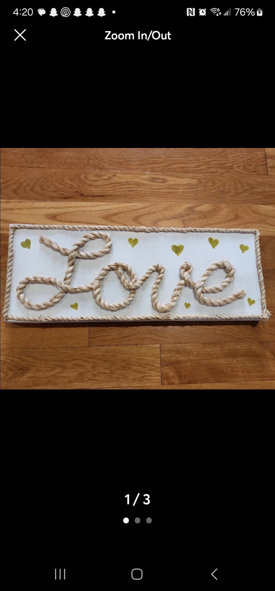 Rustic Rope Love Sign Western with Gold hearts - I Bought a Yard Sale