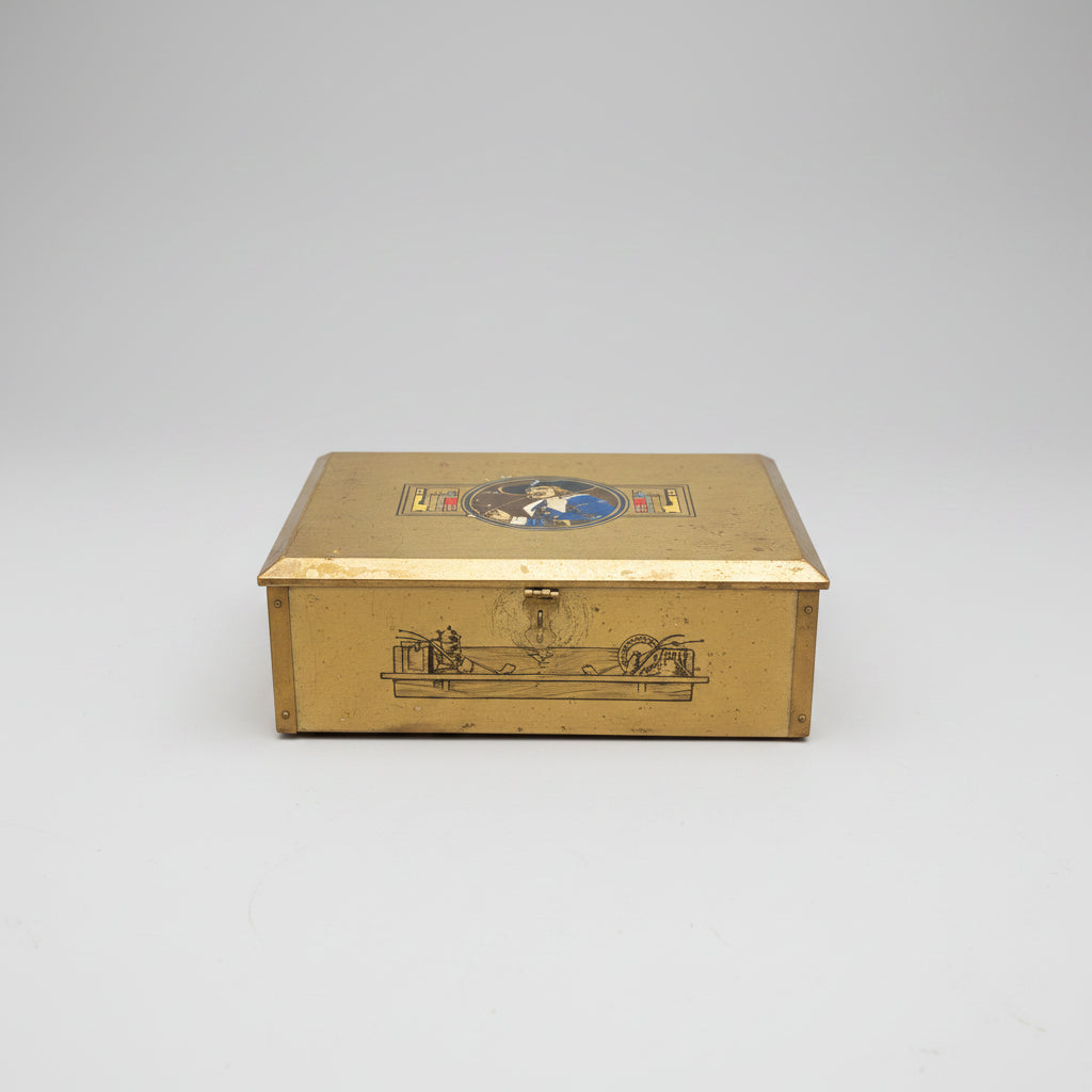 Vintage Raphael El Entawi Tobacco Humidor Tin Box