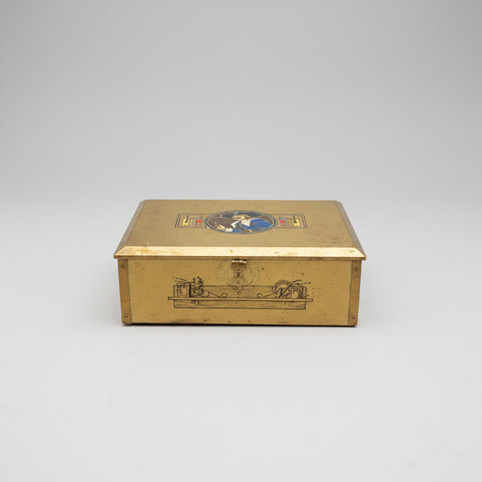Vintage Raphael El Entawi Tobacco Humidor Tin Box