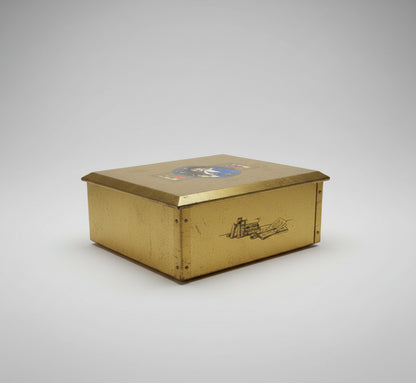 Vintage Raphael El Entawi Tobacco Humidor Tin Box