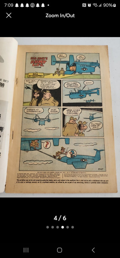 Sad Sack Army Life 35; Harvey comic book | August 1971 featuring Sarge Smoking - I Bought a Yard Sale