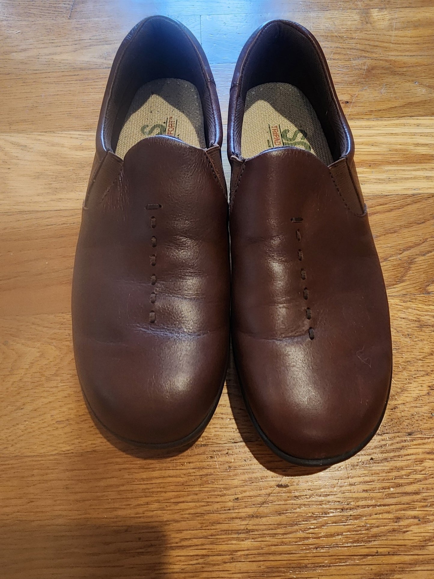 Sas Womens Viva Teak Leather Slip Ons Brown Size 8 - I Bought a Yard Sale