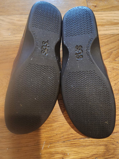 Sas Womens Viva Teak Leather Slip Ons Brown Size 8 - I Bought a Yard Sale