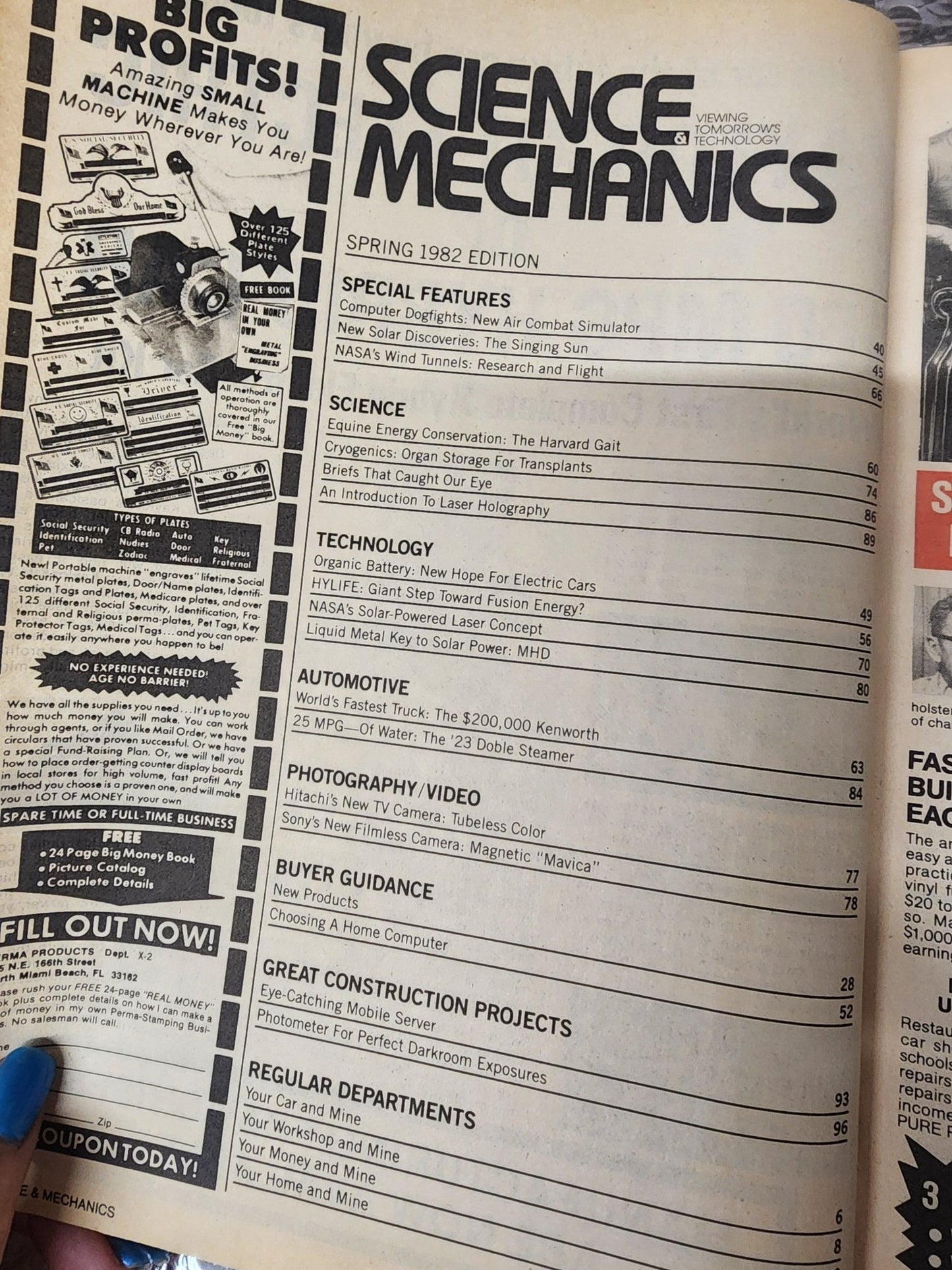 Science & Mechanics Spring 1982 solar discoveries - I Bought a Yard Sale