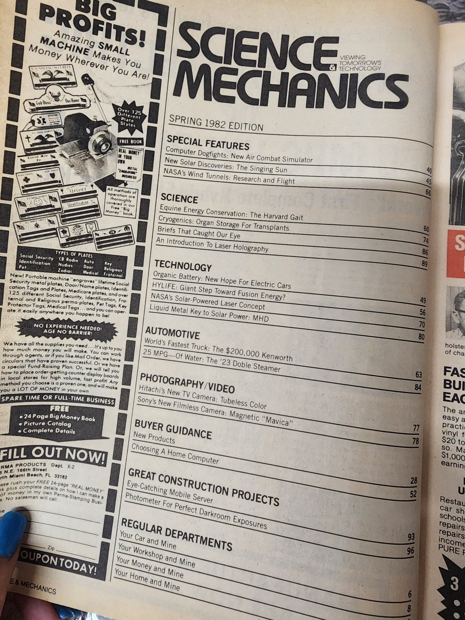 Science & Mechanics Spring 1982 solar discoveries - I Bought a Yard Sale