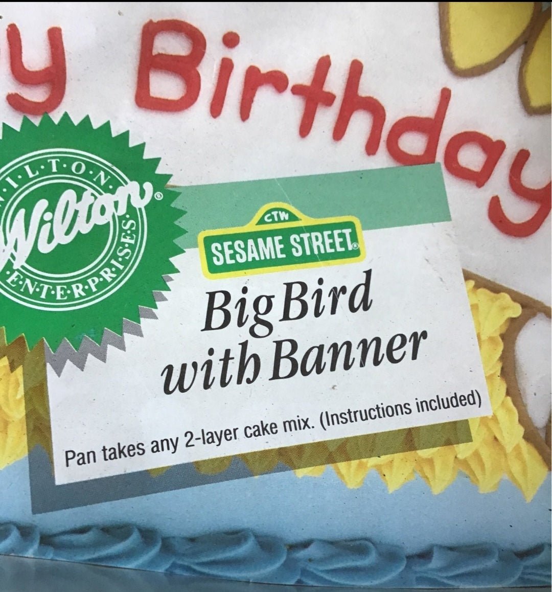 Sesame Street Big Bird birthday Wilton cake pan - I Bought a Yard Sale