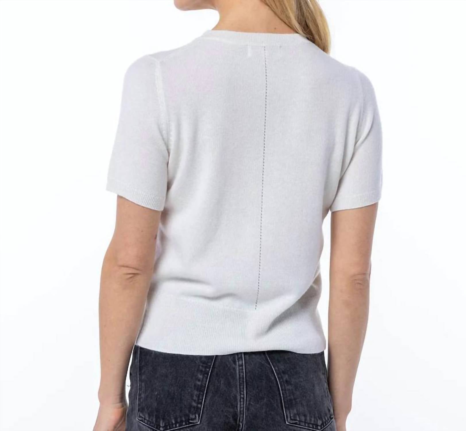 Short Sleeve Cashmere Crew Sweater - I Bought a Yard Sale