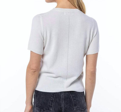 Short Sleeve Cashmere Crew Sweater - I Bought a Yard Sale